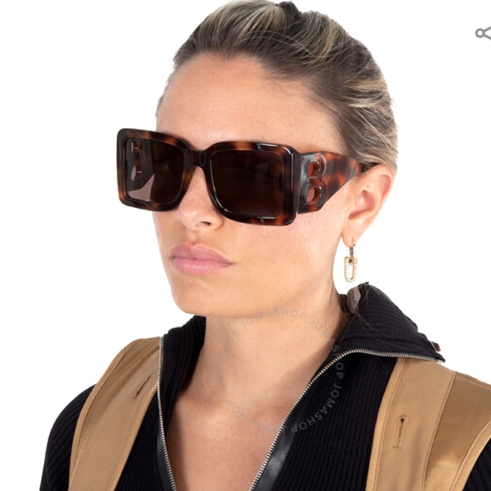 New Burberry B4312 3316/73 Light Havana Square Sunglasses - Picture 2 of 12